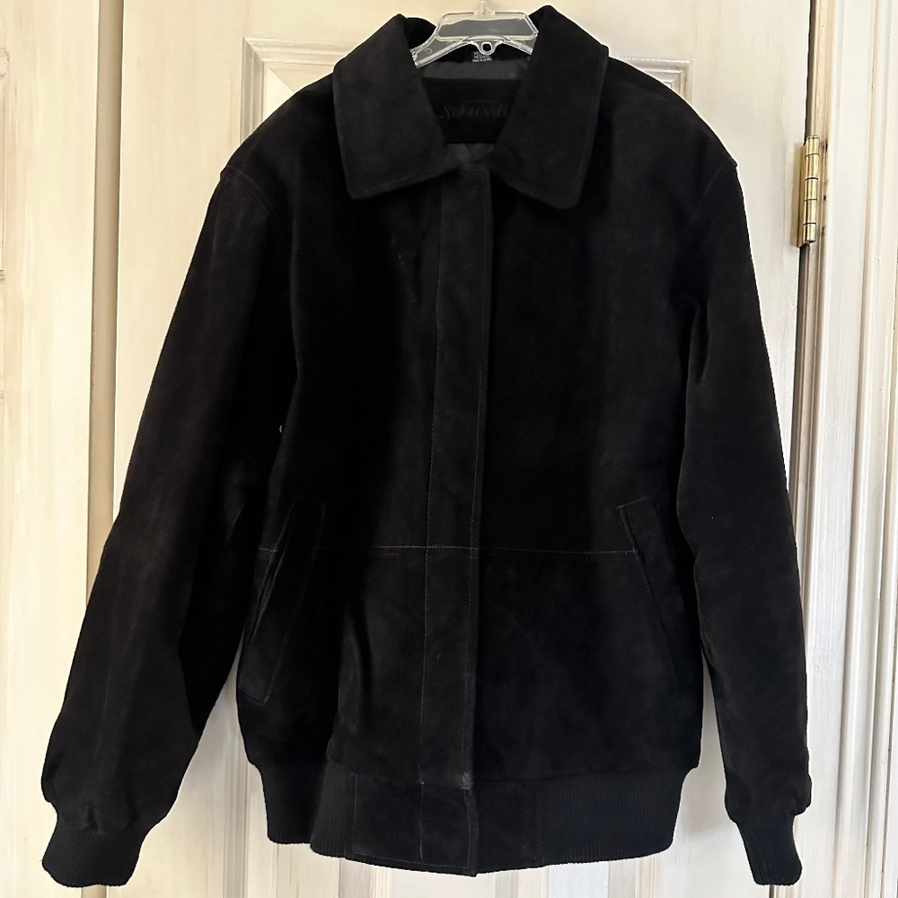 Vintage 80’s Suede Genuine Leather Bomber Jacket Size Medium